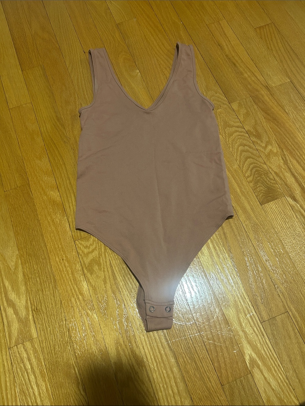 SO Mauve Tank Bodysuit with V-Neck